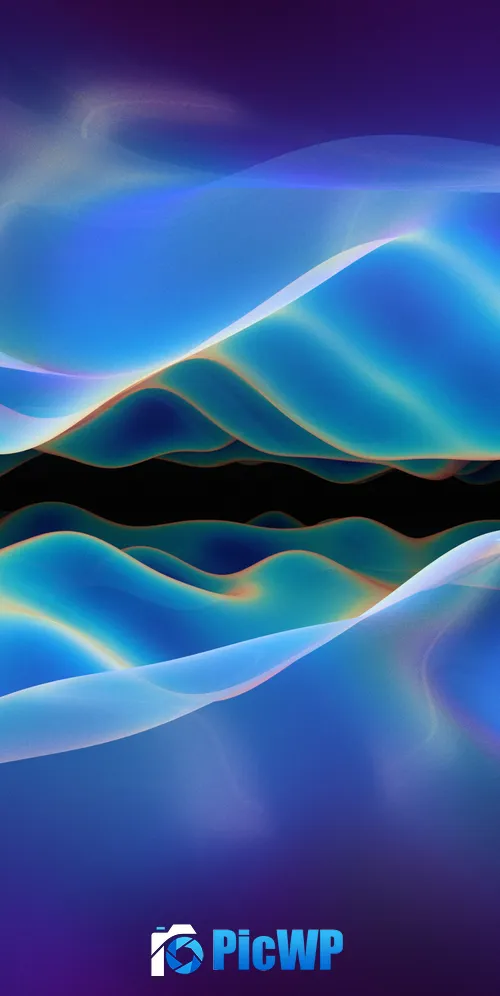Symmetrical Waves 3K Mobile Wallpaper