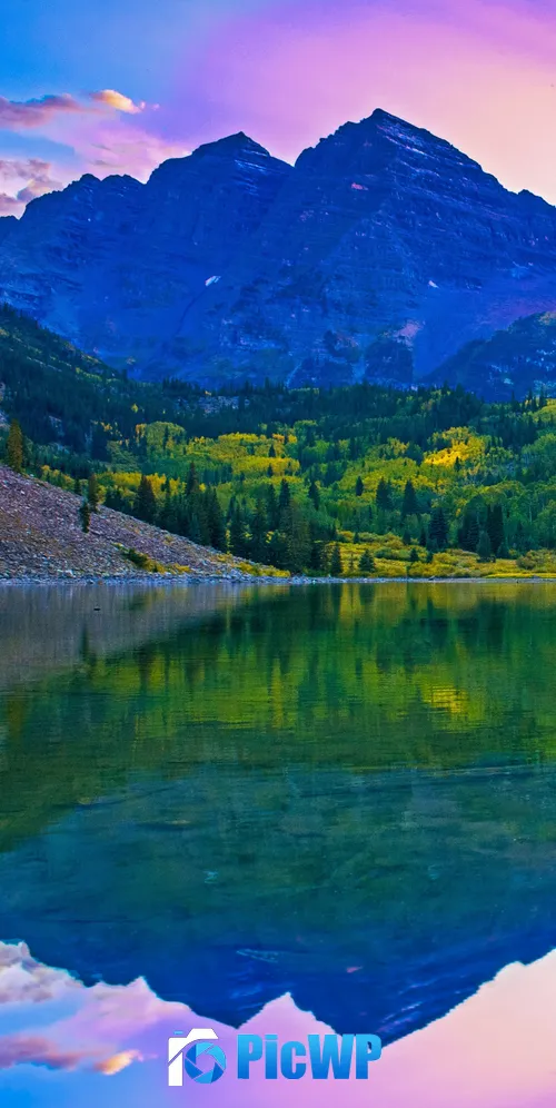 Rocky Mountains Lake 3K Mobile Wallpaper