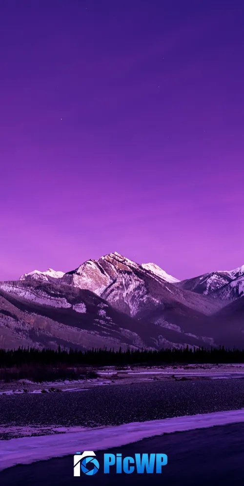 Jasper National Park Purple aesthetic 3K Mobile Wallpaper