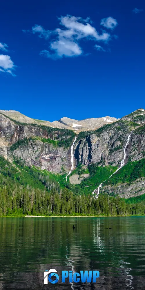 Avalanche Lake Montana 3K Mobile Wallpaper
