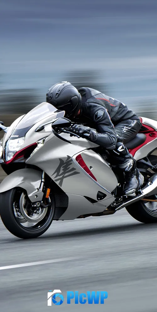 Biker Racing Suzuki Hayabusa 2022 3K Mobile Wallpaper