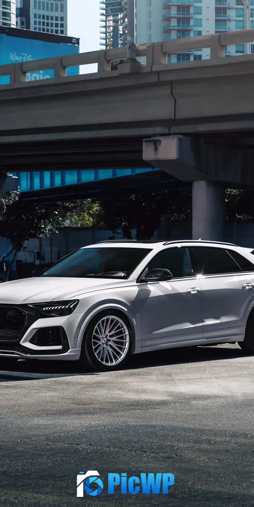 Audi RS Q8 White cars 3K Mobile Wallpaper