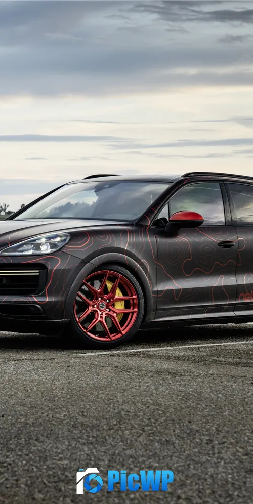 Porsche Cayenne Turbo Black Box-Richter 3K Mobile Wallpaper