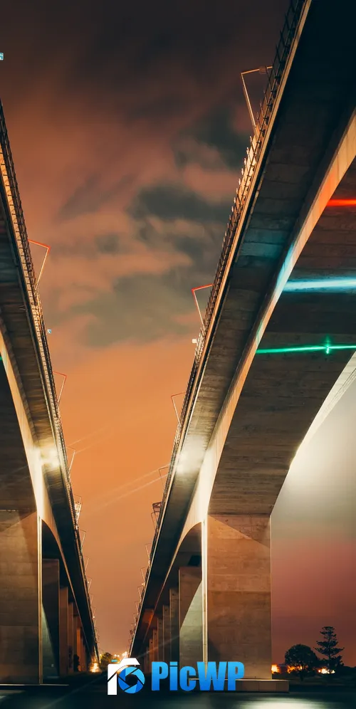 Two Bridges Low Angle Photography 3K Mobile Wallpaper