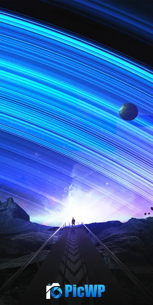 Trails Planets 3K Mobile Wallpaper