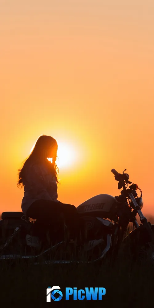 Sunset Woman 3K Mobile Wallpaper