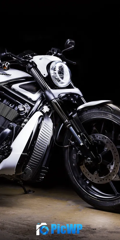 Harley-Davidson Black background 3K Mobile Wallpaper