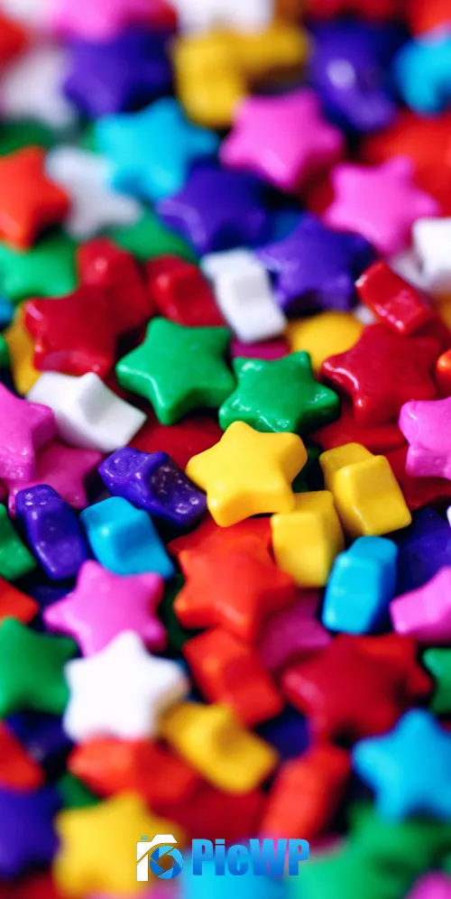 Candies Multicolor 3K Mobile Wallpaper