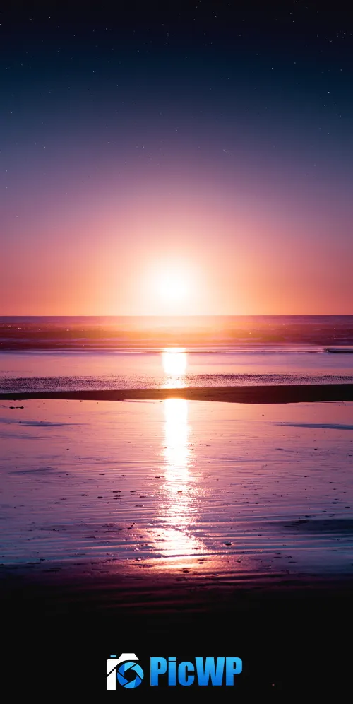 Sunset Seascape 3K Mobile Wallpaper
