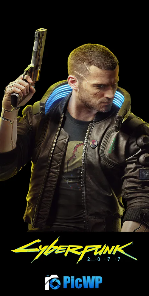 Cyberpunk 2077 Black background 3K Mobile Wallpaper