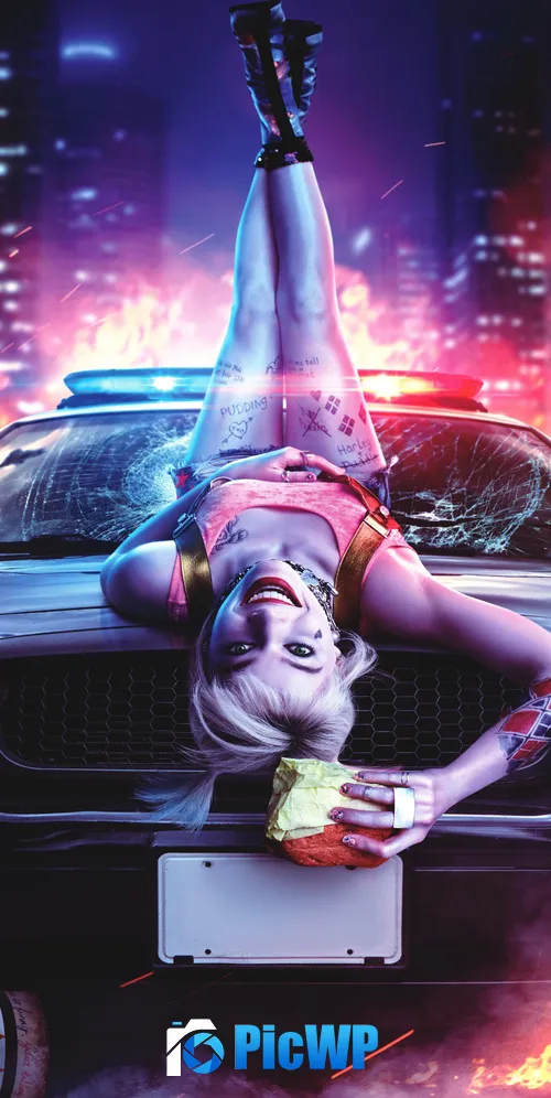 Harley Quinn Birds of Prey 3K Mobile Wallpaper