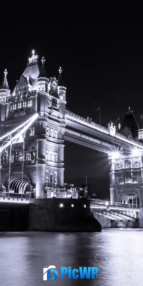 Tower Bridge London Monochrome 3K Mobile Wallpaper