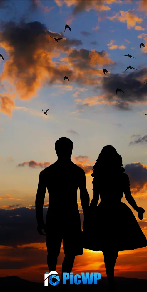 Evening Couple 3K Mobile Wallpaper