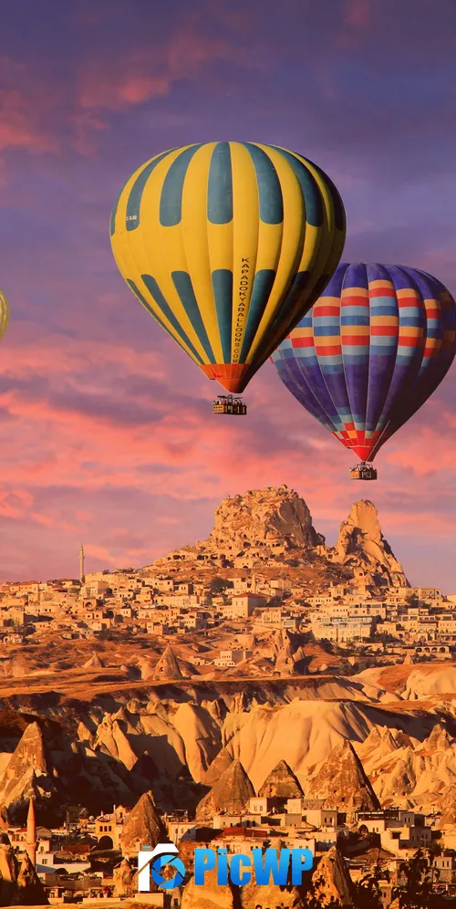 Hot air balloons Cappadocia 3K Mobile Wallpaper
