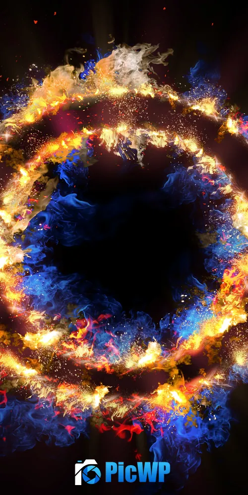 Fire ring Energy 3K Mobile Wallpaper
