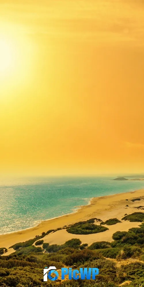 Golden Sand Beach North Cyprus 3K Mobile Wallpaper