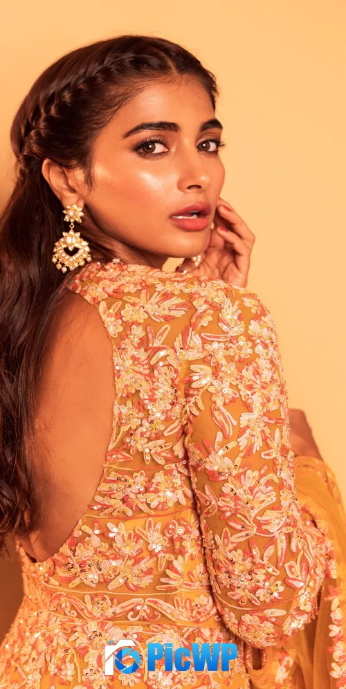 Pooja Hegde Indian actress iPhone 3K Mobile Wallpaper