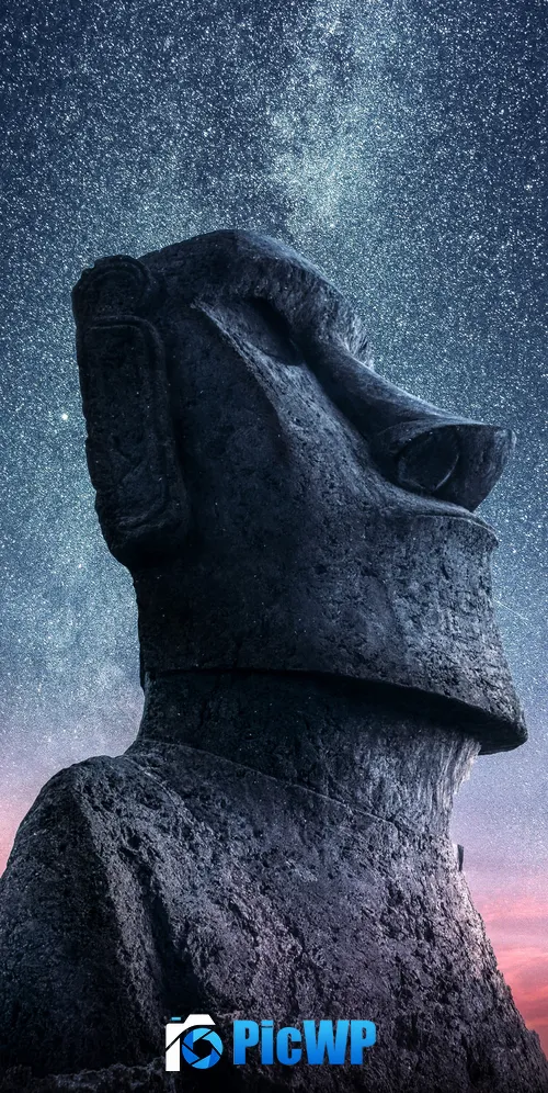 Moai statue Easter Island 3K Mobile Wallpaper