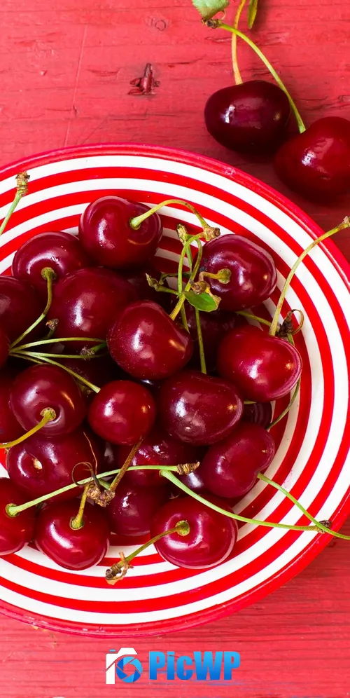 Cherries Cherry fruits 3K Mobile Wallpaper