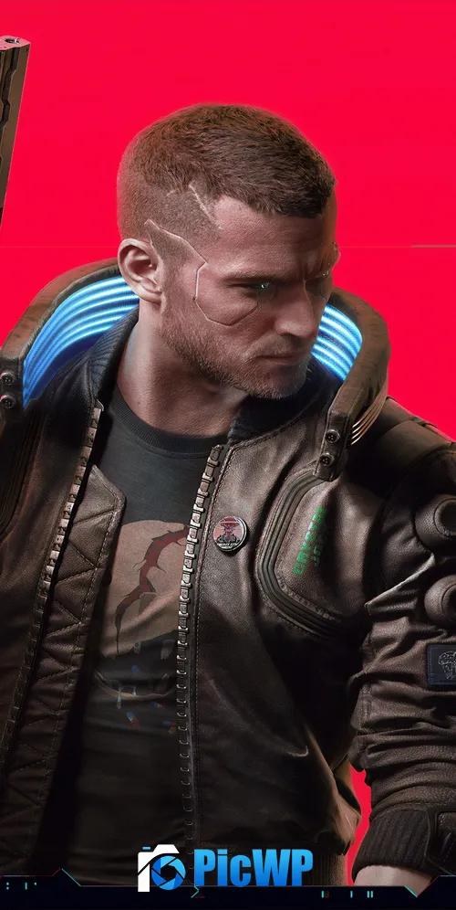 Cyberpunk 2077 Red background 3K Mobile Wallpaper