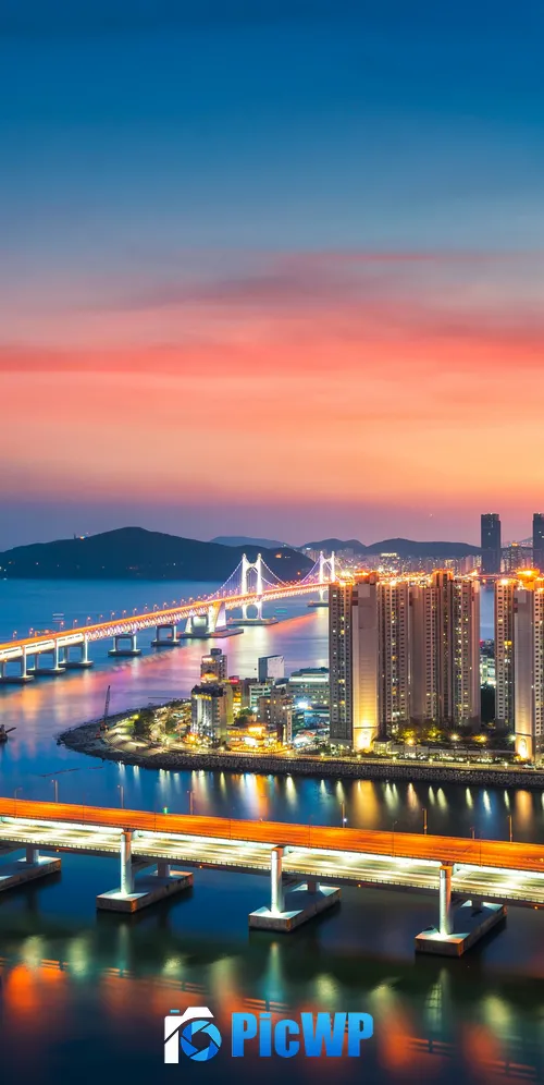 Busan Gwangan Bridge 3K Mobile Wallpaper