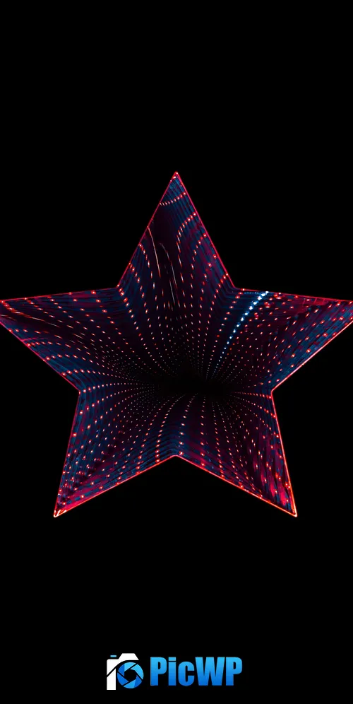 Star Neon 3K Mobile Wallpaper