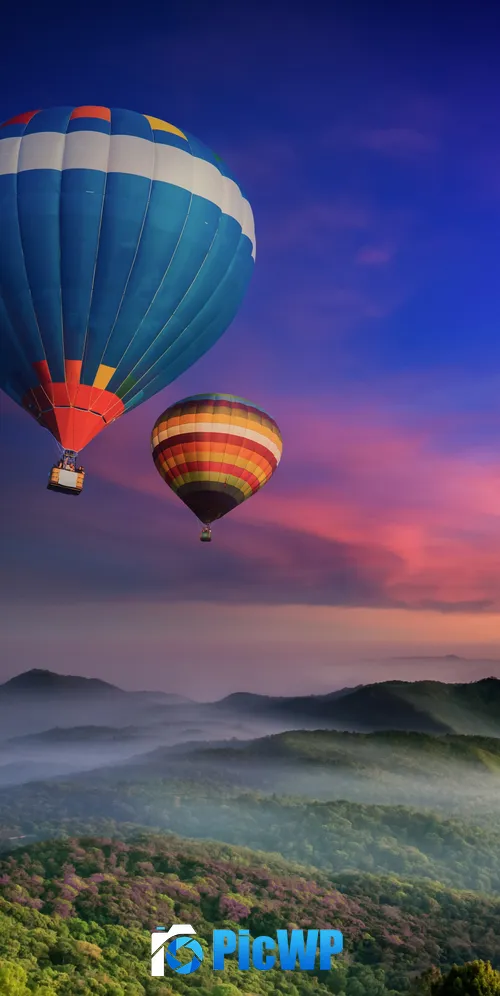 Hot air balloons Doi Inthanon National Park 3K Mobile Wallpaper