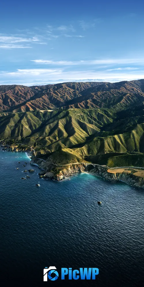 Big Sur Mountains 3K Mobile Wallpaper