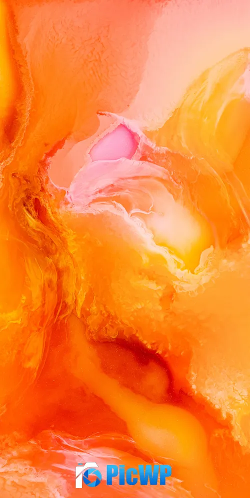 Yellow Liquid art 3K Mobile Wallpaper
