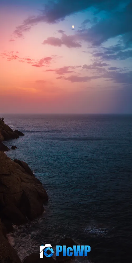Sunset Cliff 3K Mobile Wallpaper