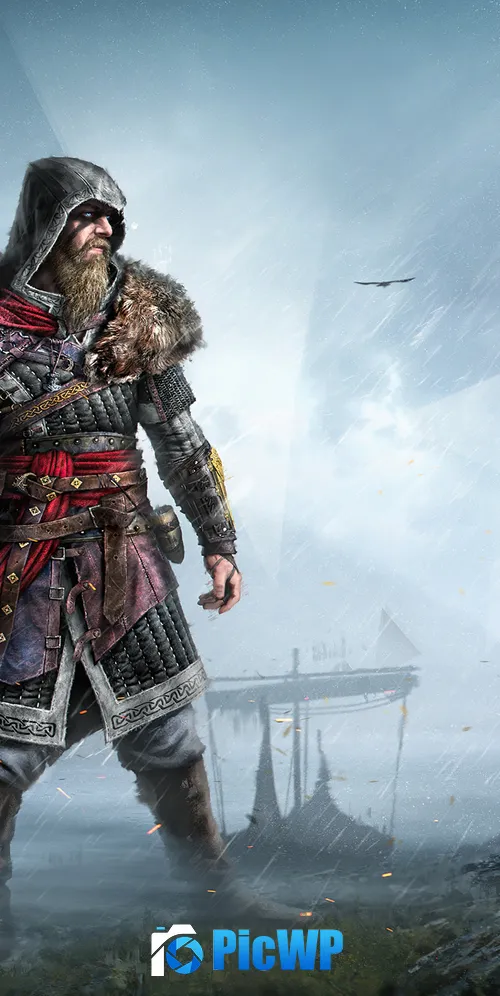 Assassin's Creed Valhalla Ultrawide 3K Mobile Wallpaper