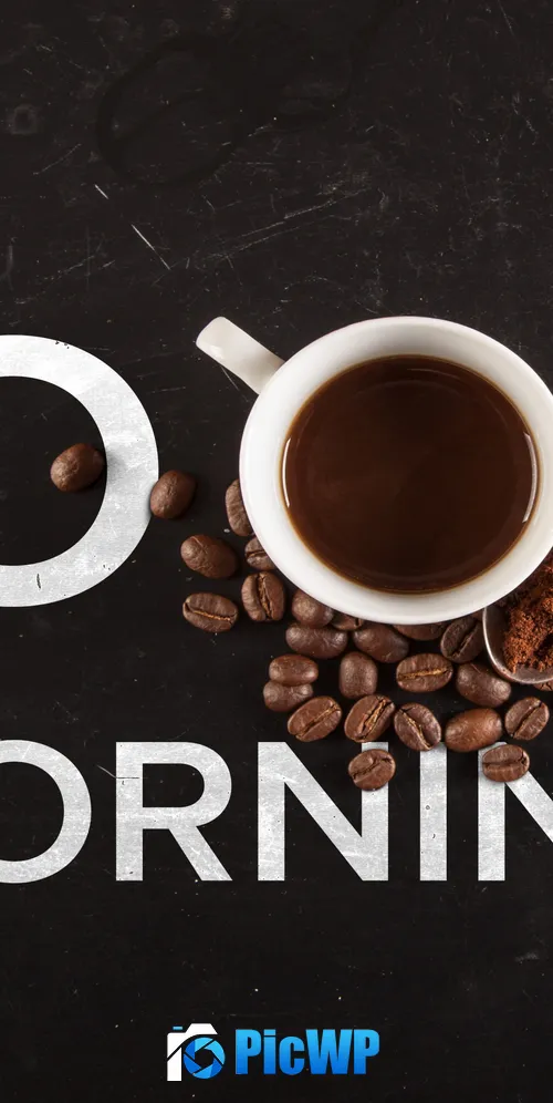 Good Morning Typography 3K Mobile Wallpaper