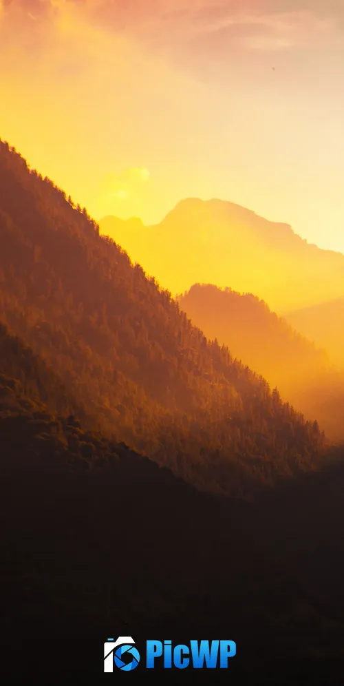 Valley Golden hour 3K Mobile Wallpaper
