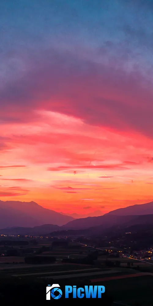 Sunset Countryside 3K Mobile Wallpaper