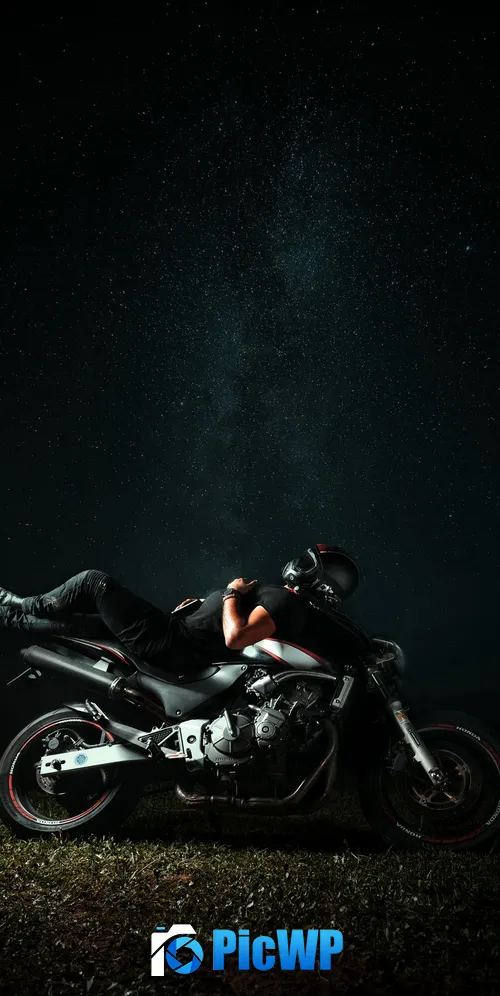 Biker Night 3K Mobile Wallpaper