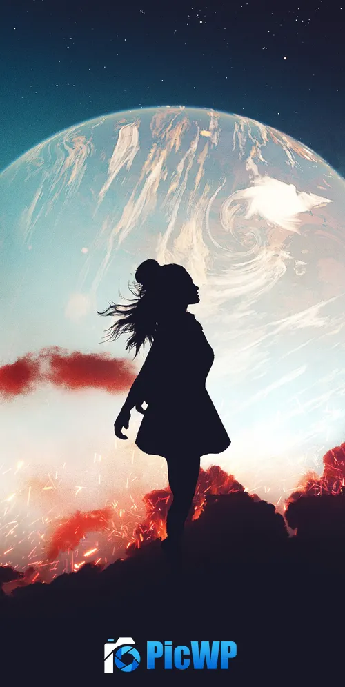 Alone Girl 3K Mobile Wallpaper