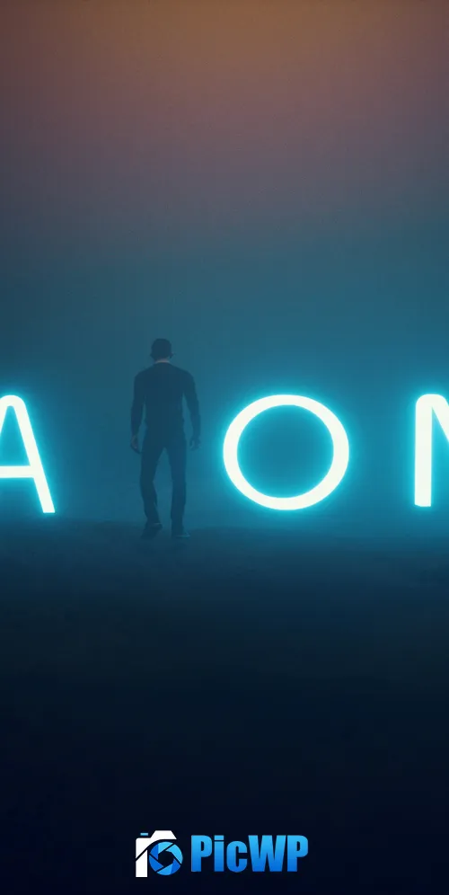 Alone Neon 3K Mobile Wallpaper