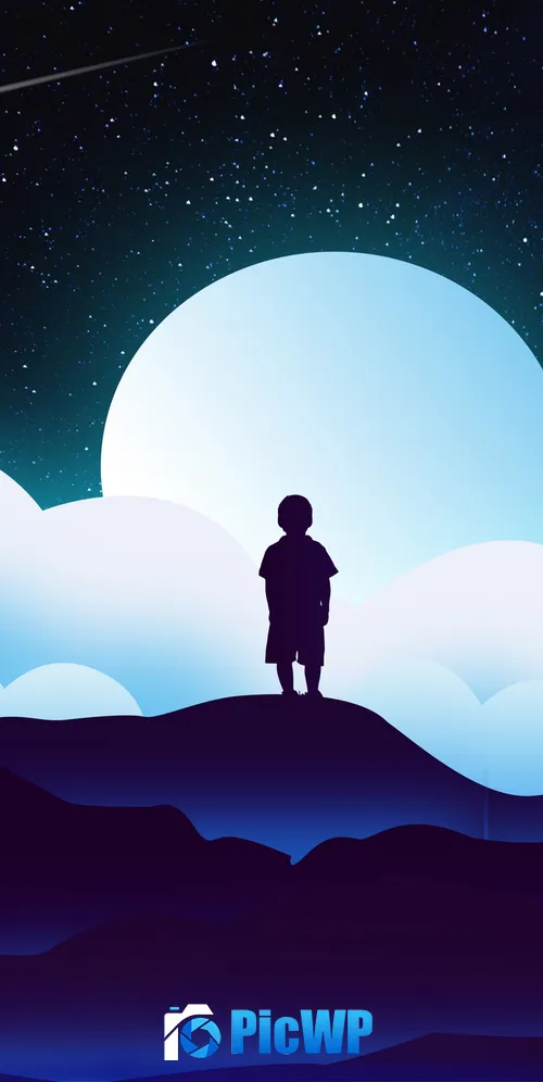 Boy Silhouette 3K Mobile Wallpaper