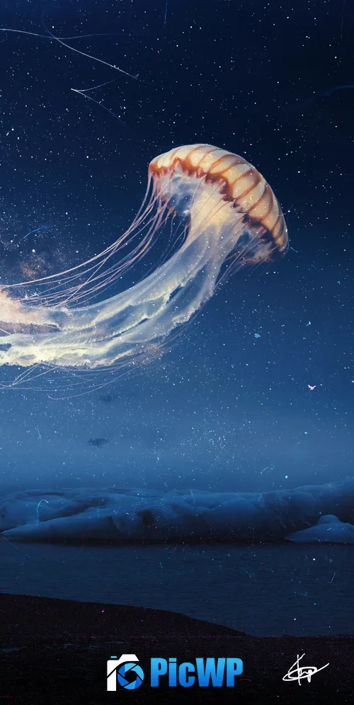 Jellyfish Dream 3K Mobile Wallpaper
