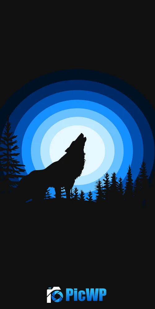 Wolf Howling 3K Mobile Wallpaper