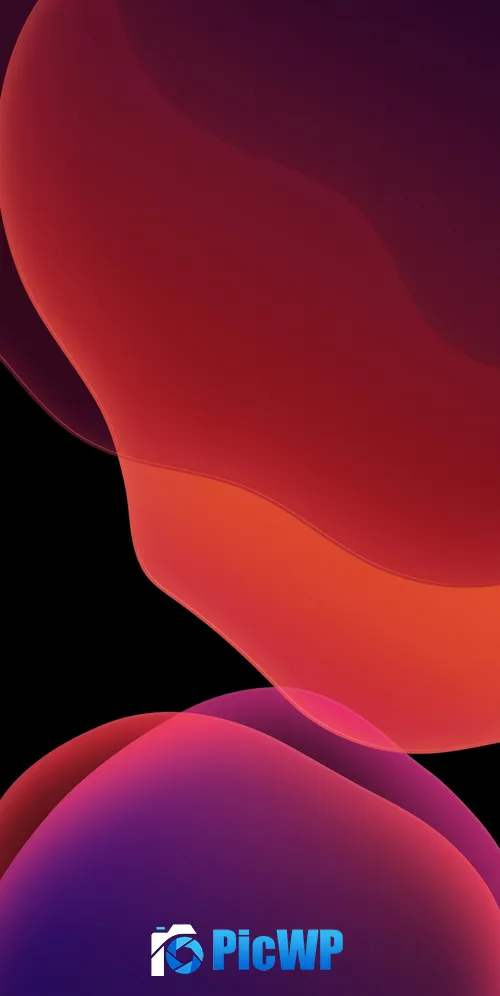 iOS 13 Black background 3K Mobile Wallpaper