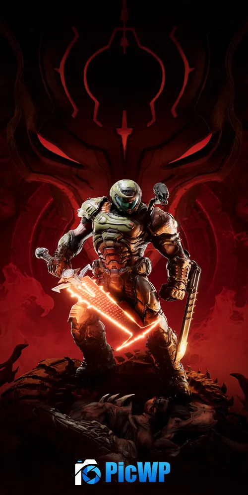 Doom Eternal Doomguy 3K Mobile Wallpaper