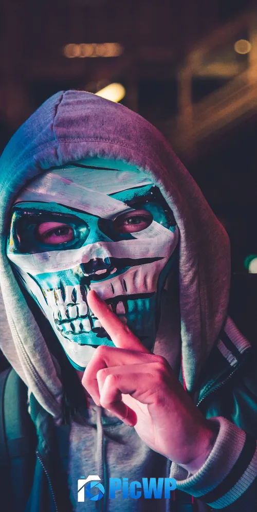 Mask Hoodie 3K Mobile Wallpaper