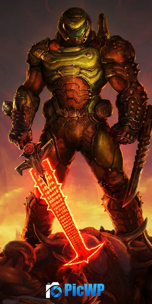 Doom Slayer Doom Eternal 3K Mobile Wallpaper