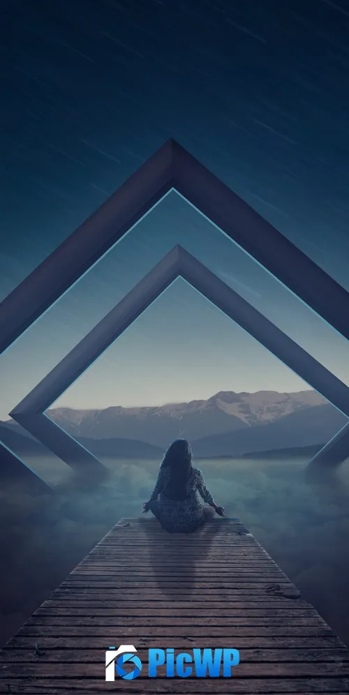 Alone Meditation 3K Mobile Wallpaper