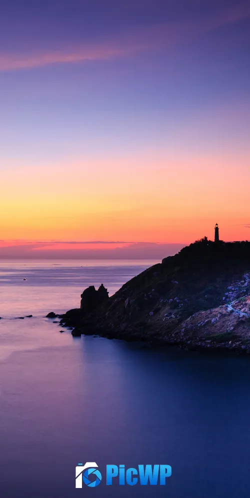 Lighthouse Sunset 3K Mobile Wallpaper