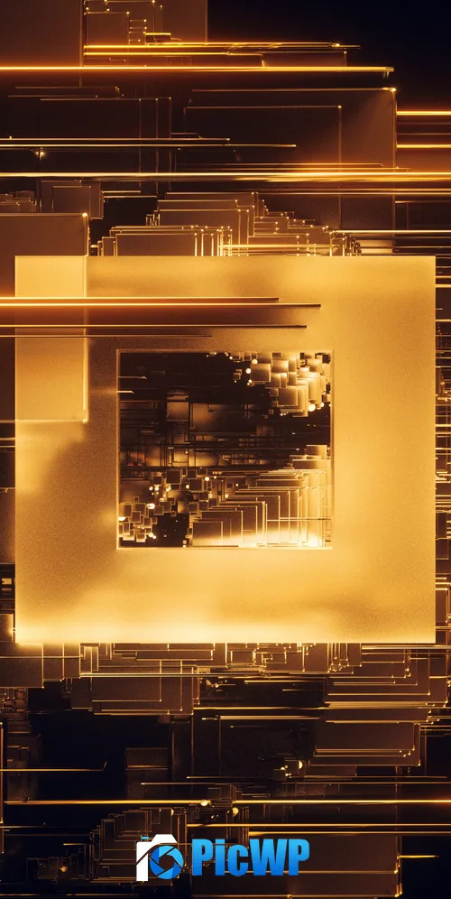 Square Glitch 3K Mobile Wallpaper