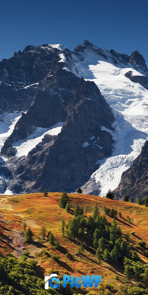 Meije Mountains 3K Mobile Wallpaper
