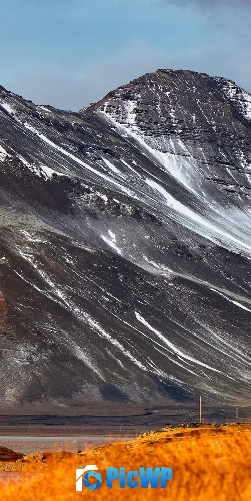 Glacier mountains Black mountains 3K Mobile Wallpaper
