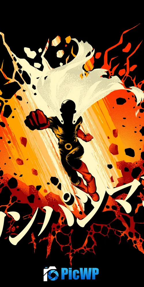 One Punch Man Saitama 3K Mobile Wallpaper